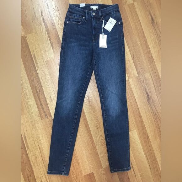 GOOD AMERICAN Good Legs Skinny Jeans High‎ Rise Sculpting Shaping Size 4 27 New - Picture 2 of 14